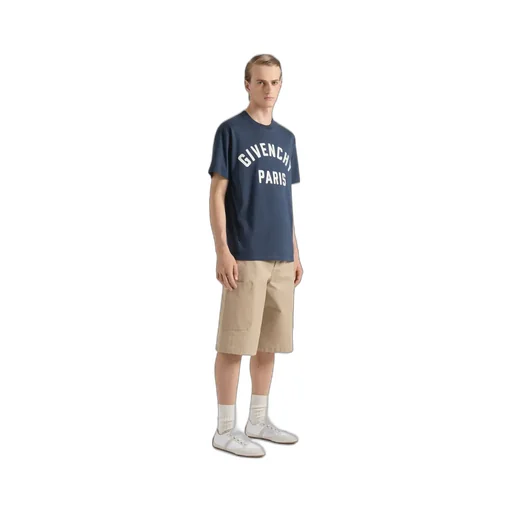 T-Shirt In Cotton With Givenchy Paris Embroidery