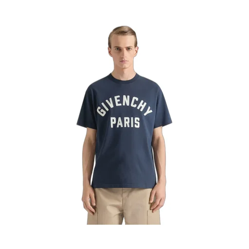 T-Shirt In Cotton With Givenchy Paris Embroidery