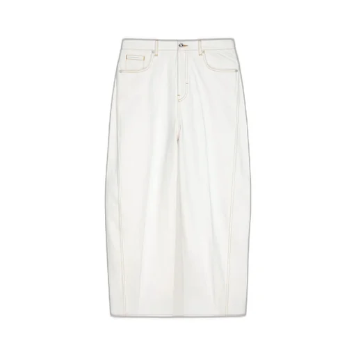 White Couture Seam Jeans