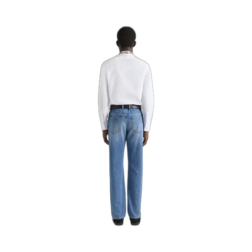 Slim Fit Shirt In Poplin With Embroidered Pearls