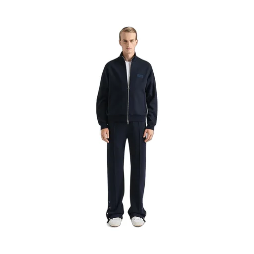 Zipped Sweatshirt In Wool Cashmere With Givenchy Patch