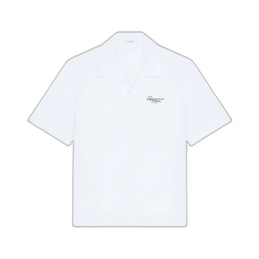 Shirt In Poplin With Givenchy Stamp Print