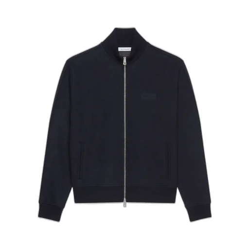 Zipped Sweatshirt In Wool Cashmere With Givenchy Patch