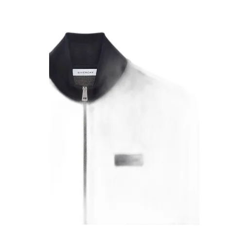 Zipped Sweatshirt In Wool Cashmere With Givenchy Patch
