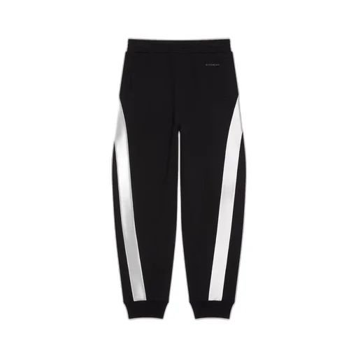 Joggers In Scuba With Satin Couture Detail