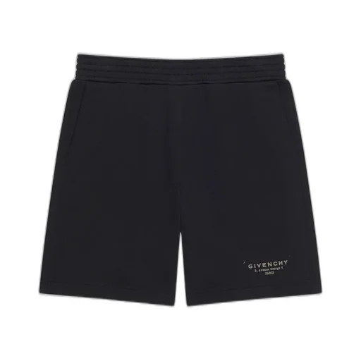 Bermuda Shorts In Fleece With Givenchy Stamp Print
