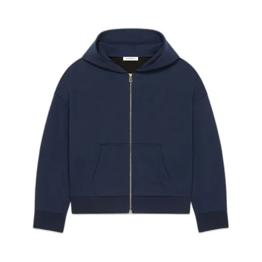 Zipped Hoodie In Scuba