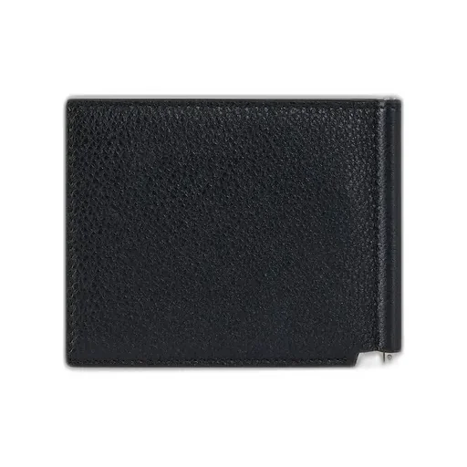 Wallet In Grained Leather With Clip