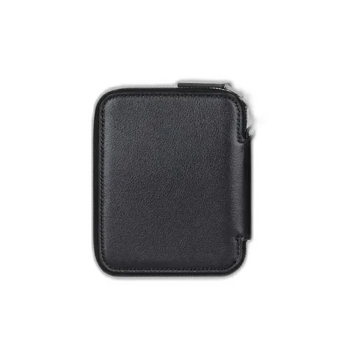 Voyou Necklace Card Holder In Grained Leather
