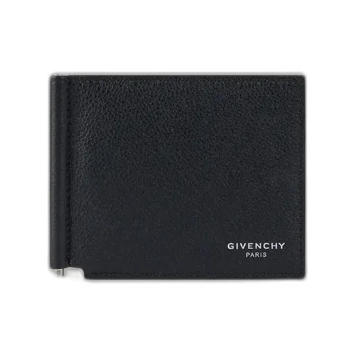 Wallet In Grained Leather With Clip