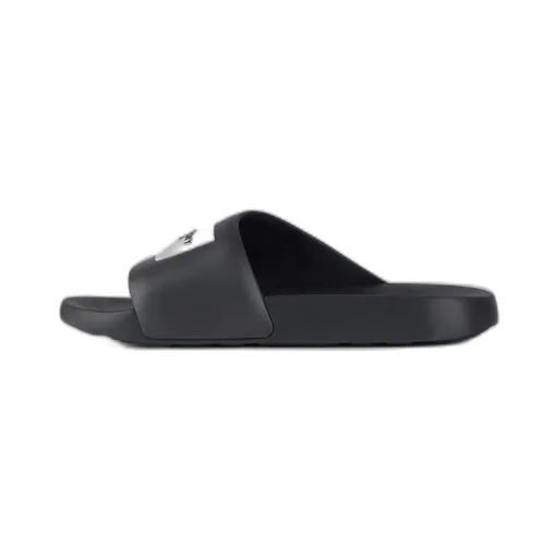 Label Slide Flat Mules In Rubber