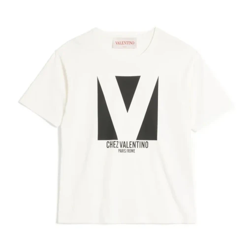 Valentino Chez Valentino-Printed Crewneck T-Shirt