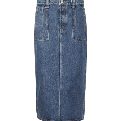Khaite Genevieve Denim Skirt