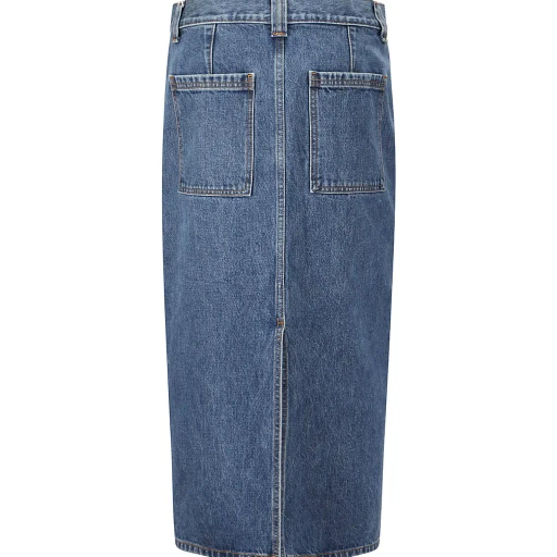 Khaite Genevieve Denim Skirt