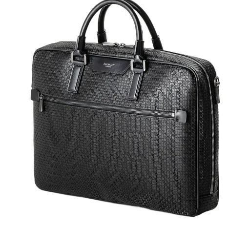 Serapian Zip-Up Slim Briefcase