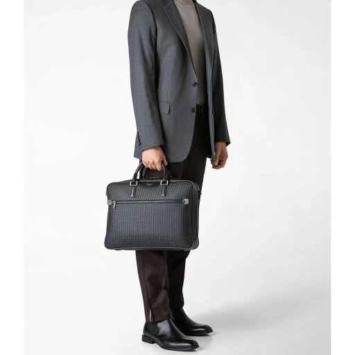 Serapian Zip-Up Slim Briefcase