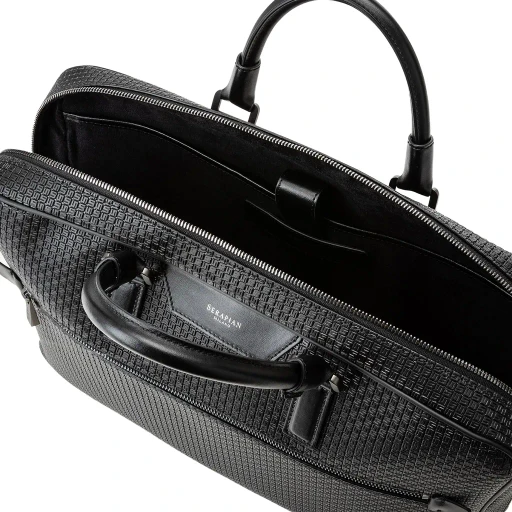 Serapian Zip-Up Slim Briefcase