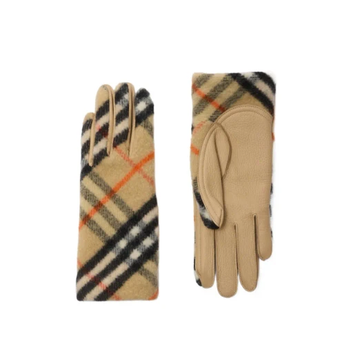 Burberry Checkered Panelled Gloves