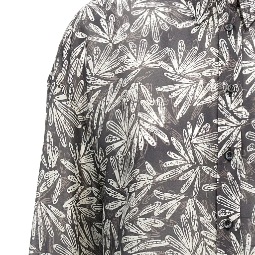 Brunello Cucinelli Abstract Printed Curved Hem Shirt