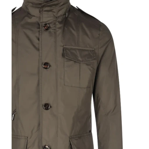 Hooded Buttoned Down Jacket