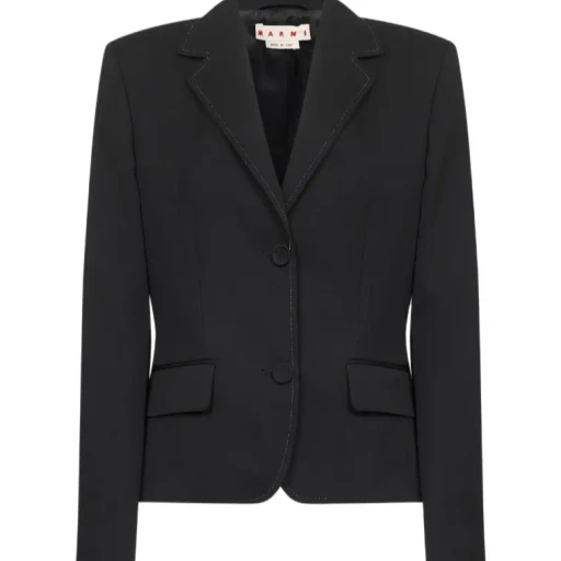 Marni Stitch Detailed Button-Up Jackets Black