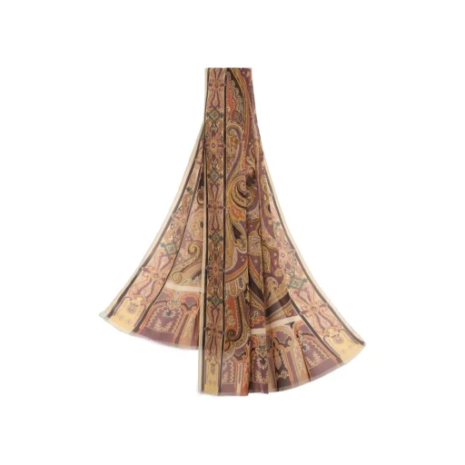 Etro Placed Printed Satin Scarf