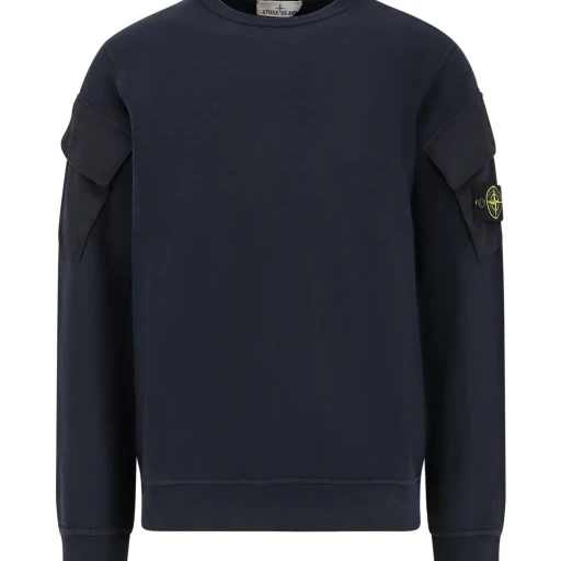Stone Island Logo Patch Crewneck Sweatshirt