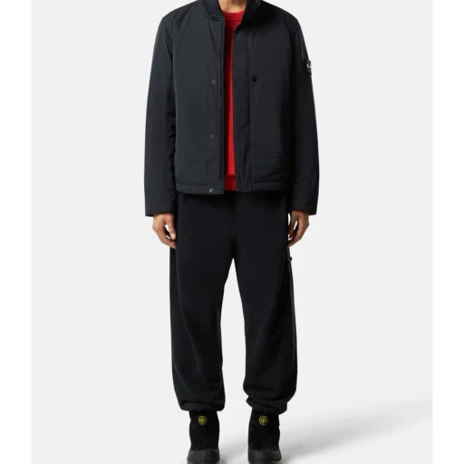 Stone Island Logo Patch High Neck Jacket