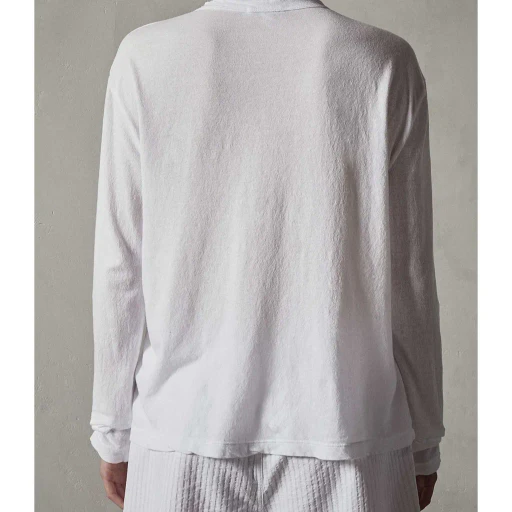 James Perse Crepe Jersey Oversized Long Sleeve Crew T-Shirt