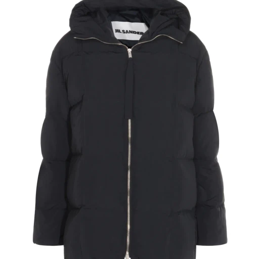 Jil Sander Zip-Up Hooded Down Coat