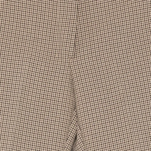 Button-Fastening Checked Trousers