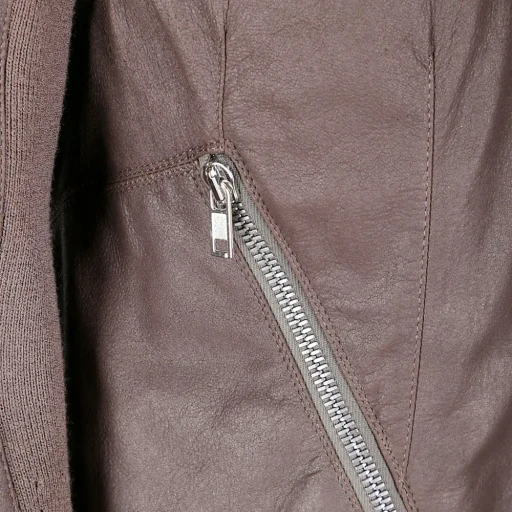 Rick Owens Naska Turtleneck Zipped Biker Jacket