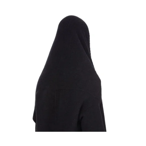 Rick Owens Concordians Runway Long Cardigan In Black Alpaca Knit