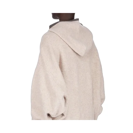 Rick Owens Concordians Runway Gimp Hoodie In Dna Dust Alpaca Knit