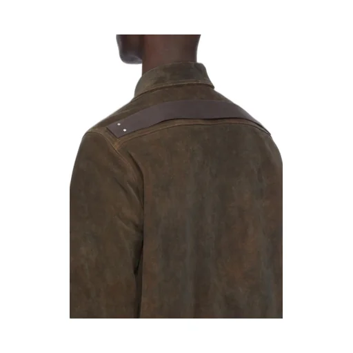 Rick Owens Concordians Runway Brad Jkt In Indigo Suede