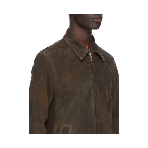 Rick Owens Concordians Runway Brad Jkt In Indigo Suede