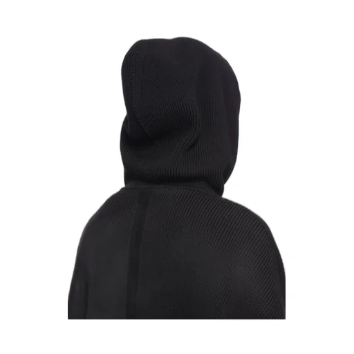 Rick Owens Concordians Runway Hun Hoodie In Black Wool