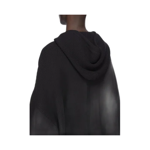 Rick Owens Concordians Runway Hun Hoodie In Black Wool