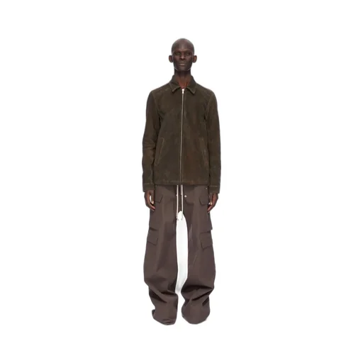 Rick Owens Concordians Runway Brad Jkt In Indigo Suede