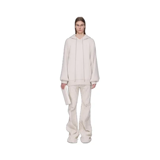 Rick Owens Concordians Runway Hun Hoodie In Natural Wool