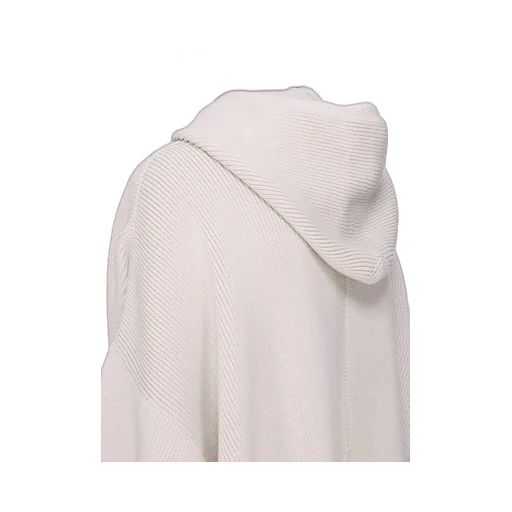 Rick Owens Concordians Runway Hun Hoodie In Natural Wool