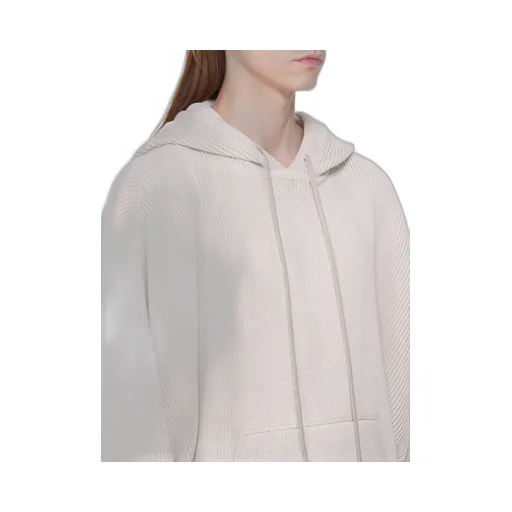 Rick Owens Concordians Runway Hun Hoodie In Natural Wool