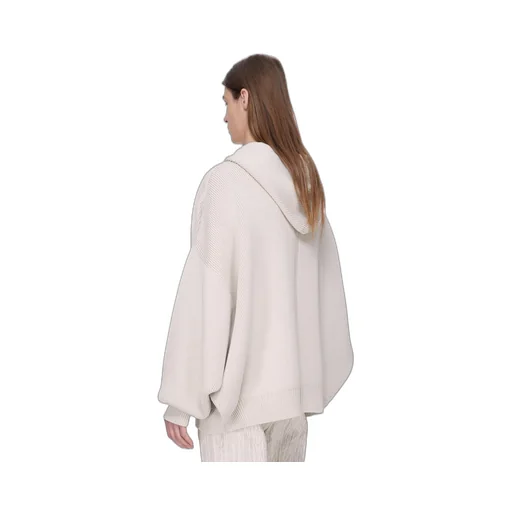 Rick Owens Concordians Runway Hun Hoodie In Natural Wool