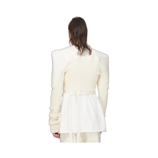 Rick Owens Concordians Runway Tight Jkt In Milk Albino Shearling