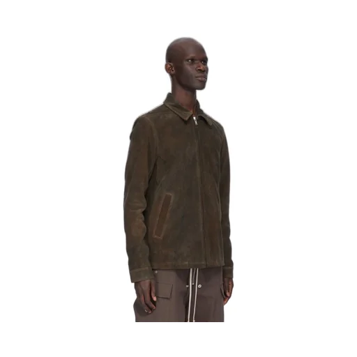 Rick Owens Concordians Runway Brad Jkt In Indigo Suede