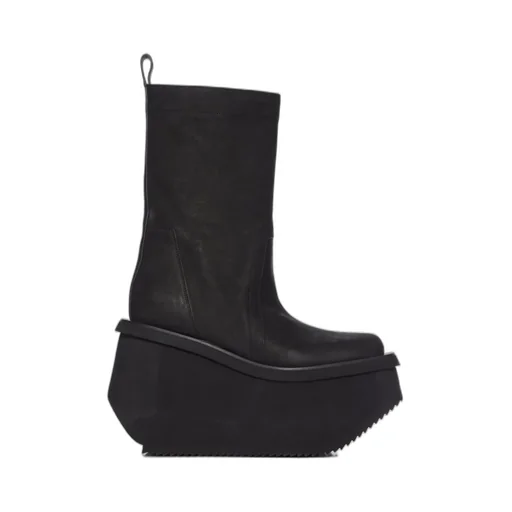 Rick Owens Concordians Runway Factory Boots In Black Nubuck