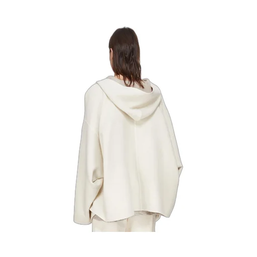 Rick Owens Concordians Runway Ls Kaftan Hip In Milk/Pearl Double Camel
