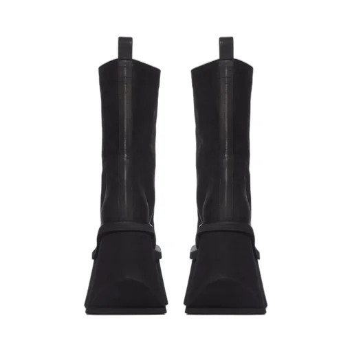 Rick Owens Concordians Runway Factory Boots In Black Nubuck