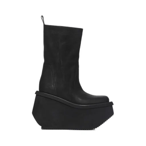 Rick Owens Concordians Runway Factory Boots In Black Nubuck