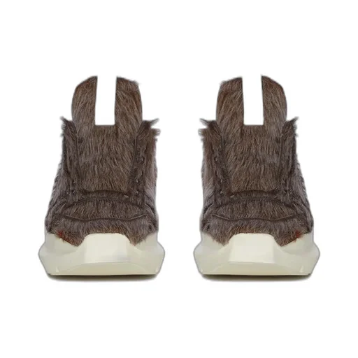 Rick Owens Concordians Runway Geth Runner In Indigo/Milk Melange Unshaved Cow Leather